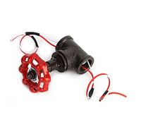 Fabater 1/2 Inch Stop Valve, Retro Steampunk Style Light Switch Handles 3A 120V or 5A 12V Water Pipe Lamp Valve with Wire for Water Pipe Lamp
