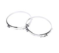 Fabater 1 Pair STC3018 Chrome Headlight Mounting Retainer Ring Stainless Steel Bezel for Land Fits Rover