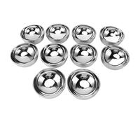 Fabater 10 -PCs Stainless Steel Salads Twice Walled, Versatile, Robust Soup Bowls for Home School