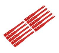 Fabater 10pcs Identification ID Collars Bands for Cattle Cow Marking Ring Supplies Farm Livestock, Plastic Non- Animal Identification Equipment, 4 Colors (Red)