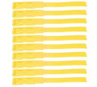 Fabater 10pcs Identification ID Collars Bands for Cattle Cow Marking Ring Supplies Farm Livestock, Plastic Non- Animal Identification Equipment, 4 Colors (Yellow)