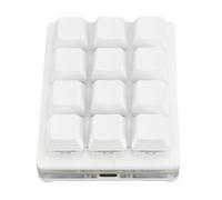 Fabater 12 Key Mechanical Gaming Keyboard, Mini USB Wired RGB Red Switch Programmable Macro Keyboard, Mini Keypad for PC Gaming OSU Office Work (White)