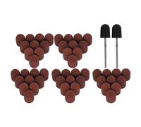 Fabater 120# Grit Sanding Caps Durable Manicure Polishing Bands for Nail Drill Bits Set with Shaft, Easy to Use for Nail Artists and Professionals