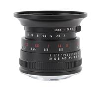 Fabater 12mm F2.0 Large Aperture Manual Focus Prime Fixed Lens APS-C Fit for M4/3 Mount Cameras for G1 G2 G3 G5 G6 GF8 GF9 GH5 GH6, M1, M2 E-P1, E-P2, E-P3, Performance (Black)