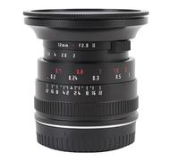 Fabater 12mm F2.0 Manual Focus Prime Lens, Large Aperture Manual Focus Fixed Lens APS C Wide Angle Lens with 10 Blade Aperture for X-PRO X-E1 X-E2 X-A5 X-A7 X-S10 X-S1 X-M5 (Black)