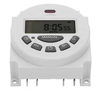Fabater 12V Digital Time Switch LCD Programmable Timer, CN101A L701 Micro-Computer Timer with 16 On/Off Settings, 180 Days Power Failure Memory, Built-in Lithium Battery, Easy Screw