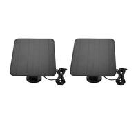 Fabater 12W Efficient Solar Panel Charger for Ring Camera DC USB C Micro USB Ports IP65 2 Pcs Set for Outdoor Security Camera