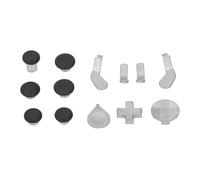Fabater 13 in 1 Controller Accessories for Controller Series 2 for Series 2 Core Controllers Parts, 6 Metal Thumbsticks 4 Paddles D Pads, Gaming Accessory Replacement (Silver)