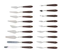 Fabater 18Pcs Paint Scraper Knife Set, Plastic Handle Oil Painting Palette Knife Spatula Tool for Acrylic Watercolor Canvas Art Supplies (18pcs)