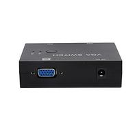 Fabater 2 in 1 Out VGA Switcher, Multi-Computer Host Converter for Dual PCs to One Monitor, Supports VGA XVGA SVGA UXGA, Plug and Play Display Box