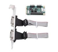 Fabater 2 Port PCI Express DB9 Serial Card for Desktop and Laptop Use, Seamless Connectivity, Includes Full & Low Profile Brackets