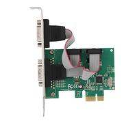 Fabater 2 Port RS232 to PCI Express Card Adapter, PCI Express 1.0a Compliant 25G S Full Duplex with 2 DB9 Ports and 256 Bytes FIFO Buffer for Banking Retail Equipment