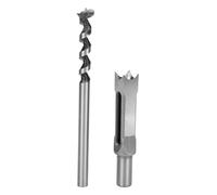 Fabater 20mm Woodworking Square Hole Drill Bit, Bearing Steel Square Hole Drill Bit Cutter for Mortising Machine, U Shape Chip Drain, Universal Handle, Woodworking Tools
