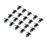 Fabater 20Pcs Pneumatic Air Speed Control Valve, M5 Thread 4mm OD Tube Quick Connector, Brass Push to Connect Fitting with PTFE Sealing, 360° Rotatable High Pressure Resistant