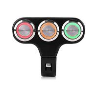 Fabater 22mm Motorcycle Handlebar Switch with LED Light, ON/OFF Horn Headlight Hazard Brake Fog Light Control for 7/8" Handlebar, Aluminum Alloy Weatherproof Universal Fit