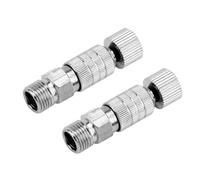 Fabater 2PCS Airbrush Quick Disconnect Coupler, Alloy Metal Airbrush Quick Release Coupling, 1/8 Inch Male Female Airbrushs Hose Adapter for Air Compressor