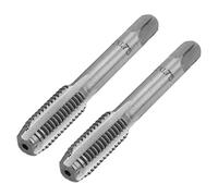 Fabater 2pcs Metric Thread Tap High Speed Steel Straight Flute Tapping Tool, Hand Thread Tap for Through Hole Tapping, Durable Threader for Metal Work (M12*1.75)