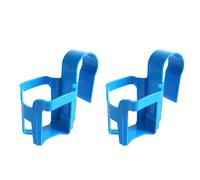Fabater 2Pcs Pool Cup Holder Clip for Round Top Rails Above Ground (2Pcs, | Sturdy Abs Build, No Spill Design, Poolside Relaxation, Hot Tub Drink Caddy, Removable Hook, Fits Two Inch Bars