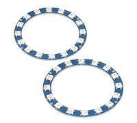 Fabater 2Pcs RGB LED Ring 16 Bit WS2812B 5050 Full Color Highlight, 5V Digital Port Intelligent Compatible with AVR PIC Mbed, Outer 68mm Inner 54mm for LED Decorative Lighting