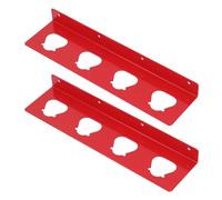 Fabater 2PCS Wall Mount Battery Holders for M12B2 M12B4 M12B6, Power Tool Lithium Battery Storage Shelf, Stainless Steel 4 Holes Organizer for Workshop