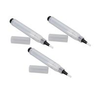 Fabater 3 Pcs Empty Refillable Brush Pen for Makeup, Portable Transparent Liquid Foundation Dispenser Pen, Precise Press Applicator for Travel, Proof Container Tube