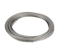 Fabater 304 Stainless Steel Wire Rope 20m, 2.5mm Hard Steel Cable for Fishing Lifting, Rust Resistant Proof, High Strength Flexible Wire Rope for Outdoor Marine Industrial Use (2.5mm)