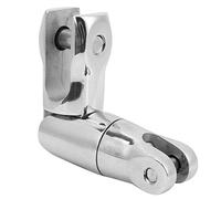 Fabater 316 Stainless Steel Connector 0.2-0.3in/6-8mm Chain - Heavy Duty Boat Swivel for Mooring, Marine Grade, Resistant, 2315lbs Working Load, Silver