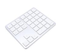 Fabater 35 Keys Wireless Numeric Keypad, Bluetooth & 2.4G USB Number Pad, Dual Mode Numpad Keyboard, Compatible with Laptop, PC Desktop (Silver White)