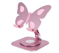 Fabater 360 Rotating Cell Phone Stand, Portable Mobile Phone Holder, Adjustable Foldable Holder for Home Travel Office Study, Non Slip Silicone Pads, Wide Base and Soft