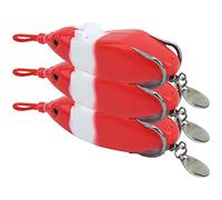 Fabater 3Pcs Soft Artificial Snakehead Lure Bait, Super Durable Simulation Fishing Tackle, Lifelike Swimming Action Wear-Resistant Plastic for Outdoor Fishing (4#)