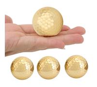 Fabater 4-Pack Gold Plated Balls, Double Layer High Visibility Long Distance Practice Balls, Durable 1000+ Hits, Lightweight Portable Accessories for Training Driving Range