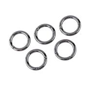 Fabater 5 Pack Zinc Alloy Round Snap Hook, Gun Black | Arrow Storage Case Spring Clip Keychain, Heavy Duty Key Ring Buckle for Backpack, Bag, Keys