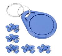 Fabater 50PCS ICUID Card Token Tag Key Chain 13.56MHZ Copyable Access Control Time Attendance Parking Lot Keyfobs, PVC Door Entry for Hotel Employee Campus