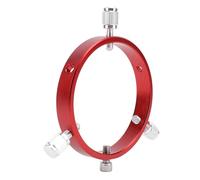 Fabater 6 Hole Guide Scope Ring Thickened Portable Aluminum Alloy Red for 70-90mm Telescope Astrophotography