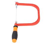 Fabater 6 Inch Deep Coping Saw, U Shape Aluminium Alloy Small Carving Saw for Woodworking with 5 Blades, Easy Install Non-Slip Grip Fret Cutter