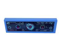 Fabater 8.8 Inch PC Temperature Display, USB Interface 1920 X 480 Resolution Brightness Adjustable Customizable CPU Hardware Temperature Display for Laptop (Blue)