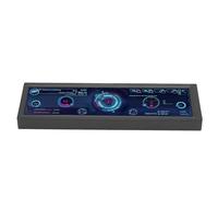 Fabater 8.8 Inch PC Temperature Display, USB Interface 1920 X 480 Resolution Brightness Adjustable Customizable CPU Hardware Temperature Display for Laptop (Black)