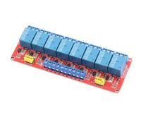 Fabater 8 Channel Optocoupler Relay Module 12V High Low Actuator Board 5V 24V Patch Isolation Fault-Tolerant Design 10A (24V)