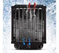 Fabater 80mm Aluminum Radiator Water Cooling Cooler for PC Computer CPU Heat Sink, U-Type Radiation Strip, 8-Pipe, 8-10mm Tube, Black