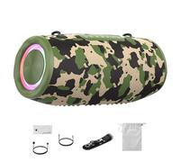 Fabater 80W Powerful Subwoofer Speaker with RGB Lights and Long-Lasting Battery Life, Great for Creating a Dynamic Ambience At Events Indoors or Outdoors (Camouflage)