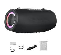 Fabater 80W Powerful Subwoofer Speaker with RGB Lights and Long-Lasting Battery Life, Great for Creating a Dynamic Ambience At Events Indoors or Outdoors (Black)