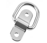 Fabater 8PCS D Ring Tie Down Anchors, D Ring Hooks with Screws, 304 Stainless Steel Heavy Duty Surface Mount Anchors for Truck Trailer Boat, Safe and Secure Hauling (6x28 with Screws)