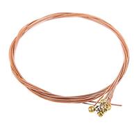 Fabater Acoustic Guitar Strings, AntiRust Coating Three Color Options Replacement Strings, Light with Stable Tone for Guitar Beginners Frequent Players Budget Conscious Musicians (red copper string)