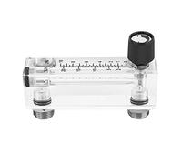 Fabater Adjustable Panel Type Flowmeter 1~10LPM Acrylic PMMA Gas Meter 1/4" M18x1.5, Easy Reading Chrome Plated Brass Thread, for Measuring and Adjusting Gas Rate