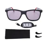 Fabater AI Smart Glasses, Bluetooth Glasses with Photochromic Lenses, 3D Surround Sound Music Playback, HandsFree Calls, Anti Blue Light Sunglasses for Driving, Travel, Outdoor (Red)