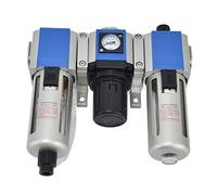 Fabater Air Compressor Filter Pressure Regulator Lubricator Water Oil Separator Combination Unit 40μm Aluminum Alloy 1/4"-1/2" NPT Automatic Drainage (GC300-15)
