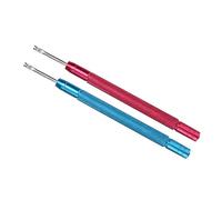 Fabater Alloy Steel Watch Hands Lever Set, Robust Watch Needle Removal, Knurled Handle Repair Accessories for Hands Disassemble, 2pcs Red + Blue