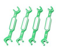 Fabater Aluminum Alloy RC Car Wrench Set 4PCS Turnbuckle Nut Ball Joint Remover for RC Maintenance 3.0-6.0mm Spanner (Green)
