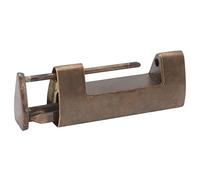 Fabater Antique Chinese Padlock 4.4cm Spacing Decorative Vintage Lock, Brass Horizontal Padlock for Wooden Box, Cabinet, Chest, Furniture, Old Style Collectible Key