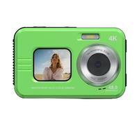 Fabater Autofocus Digital Camera 4K 48MP Dual Screen Design for Snorkeling and Swimming with 11.5ft Depth (Green)